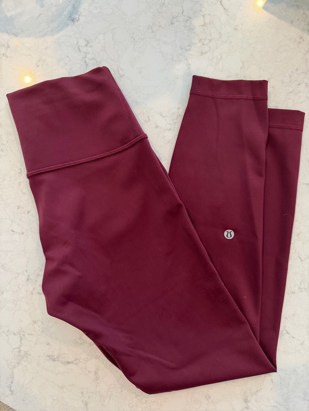 lululemon athletica Burgundy/Maroon Wunder Train High Rise 25 Leggings - Size 6